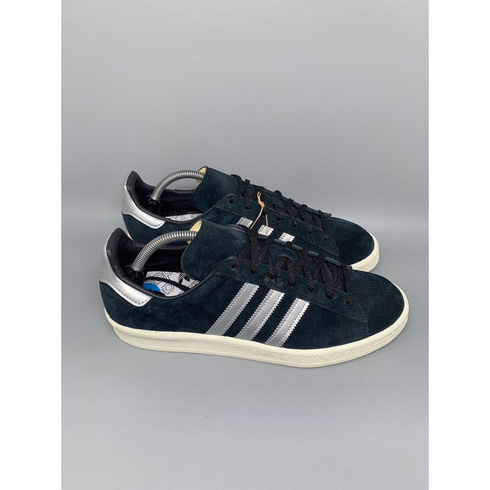 Adidas Campus 80s Black Silver Metallic Shoes GV7561 Men's Sz 10 NEW